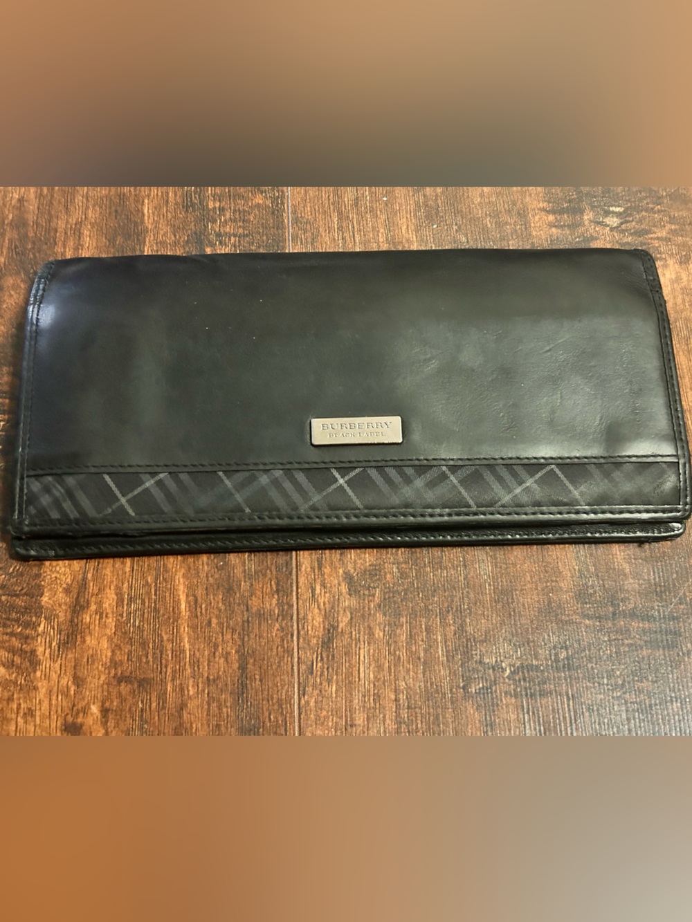 Vintage Burberry Black Label Black Leather Wallet